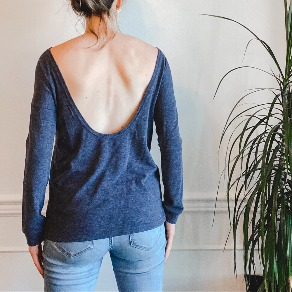 Lulu’s Backless Navy Sweater